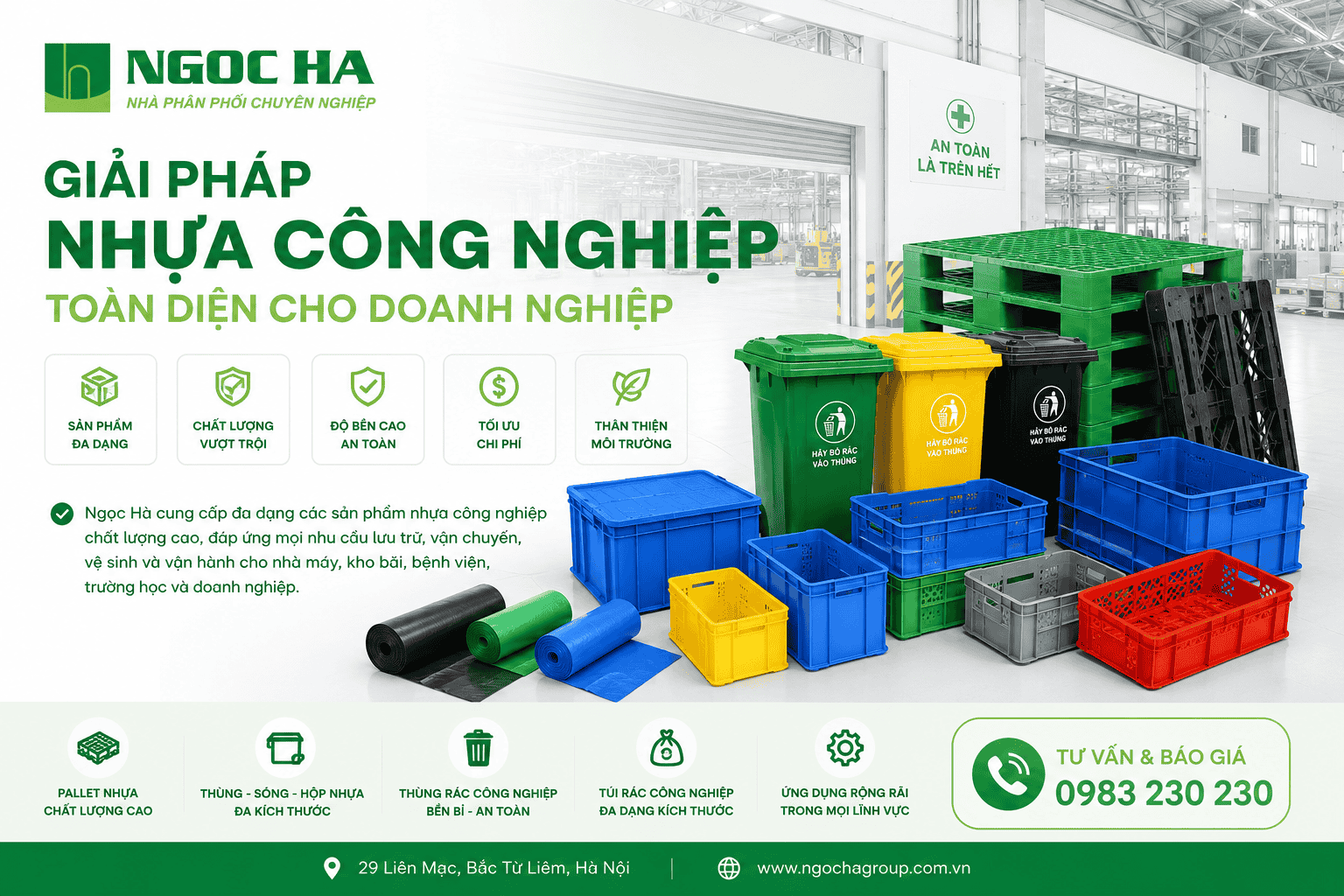 Ngọc Hà Group Cung Cấp Giải Pháp Nhựa Công Nghiệp Toàn Diện Cho Doanh Nghiệp