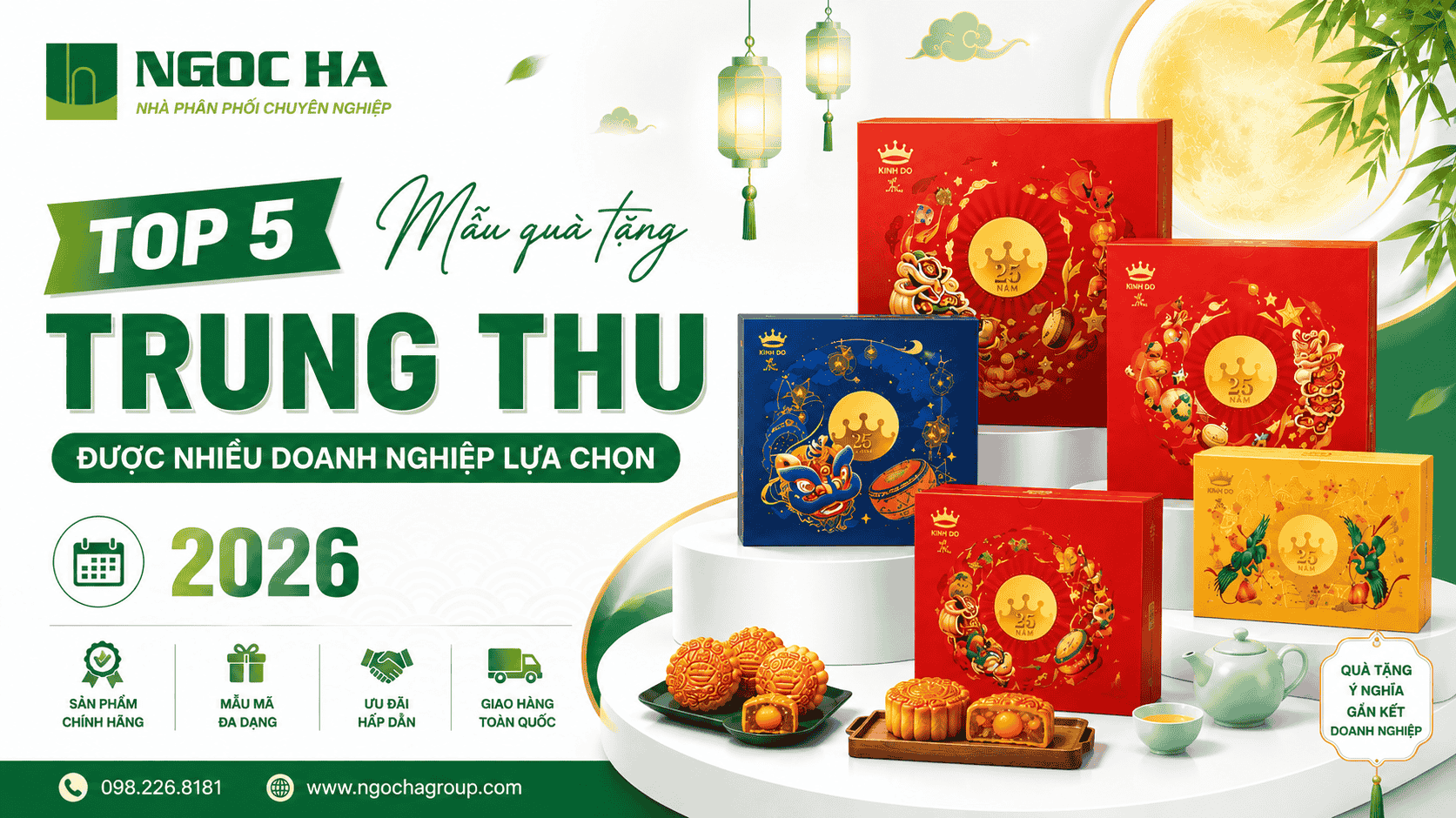 TOP 5 MẪU QUÀ TẶNG TRUNG THU ĐƯỢC NHIỀU DOANH NGHIỆP LỰA CHỌN 2026