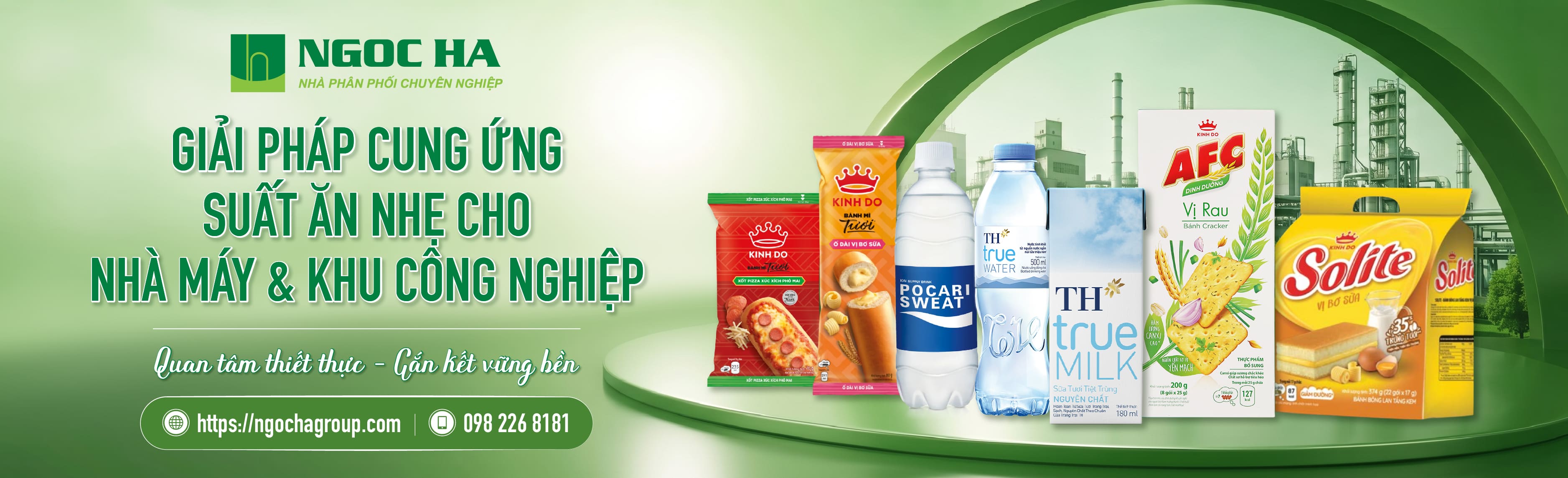 GIẢI PHÁP CUNG ỨNG SUẤT ĂN NHẸ CHO NHÀ MÁY & KHU CÔNG NGHIỆP