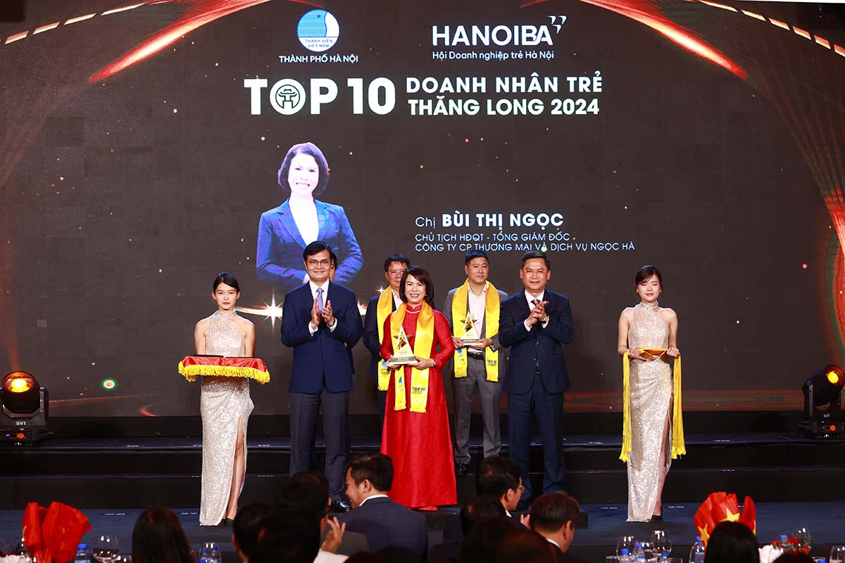 NGỌC HÀ GROUP ĐẠT GIẢI TOP 10 DOANH NHÂN TRẺ THĂNG LONG 2024